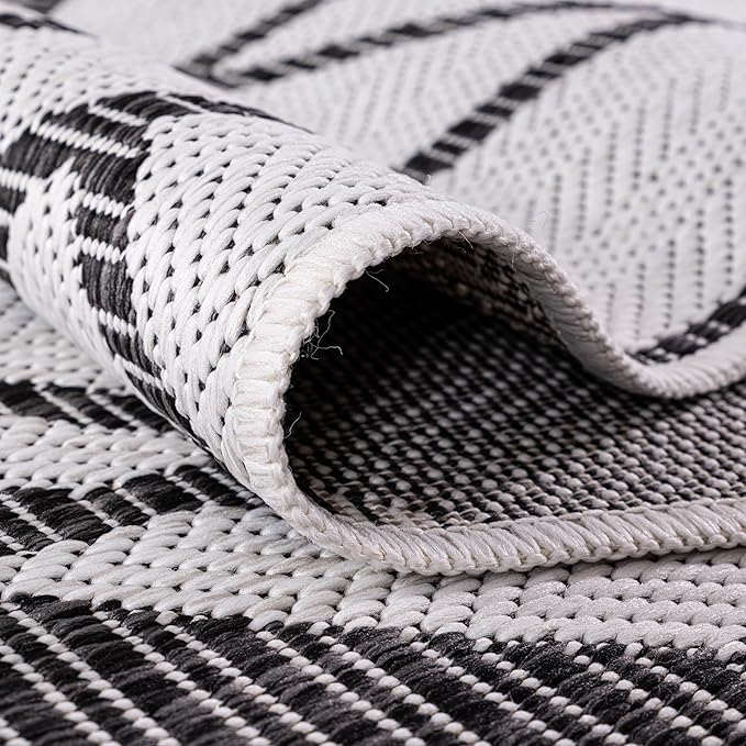 Keen Home Design Terrace Outdoor Round Rug - 5ft Round Washable Indoor/Outdoor Rug for Patio, Kitchen, Balcony, Beach, Garden, Deck and Porch, Size: 5'3" Round