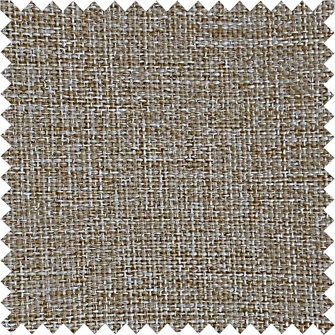 Macochico Pinch Pleated Blackout Curtains 102 Inches Long 100% Light Blocking Taupe Linen Drapes for Bedroom Living Room Farmhouse Shabby Chic Burlap Curtains with Tieback 72”Wx102”L 1 Panel
