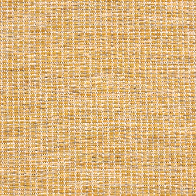 Nourison Positano Indoor-Outdoor Yellow 8' x 10' Area Rug, Easy Cleaning, Non Shedding, Bed Room, Living Room, Dining Room, Backyard, Deck, Patio (8x10)