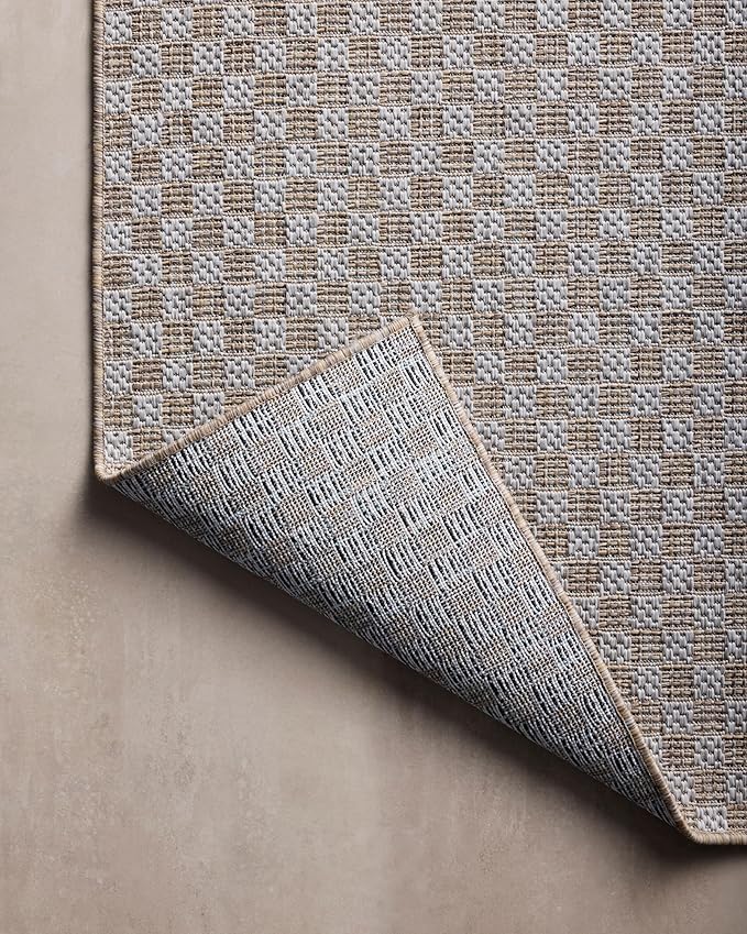 Loloi Amber Lewis Topanga Collection TOP-02 Natural/Silver 9'-2" x 12'-0" Indoor/Outdoor Area Rug