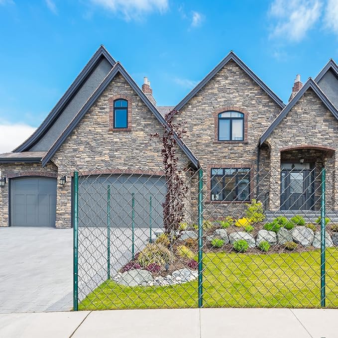 ARIFARO Fence Posts 4 Feet Sturdy Duty Metal Fence Post, Pack of 10, No Dig Garden U Post for Wire Fencing Steel Post for Yard, Outdoor Wire, FP-4FT