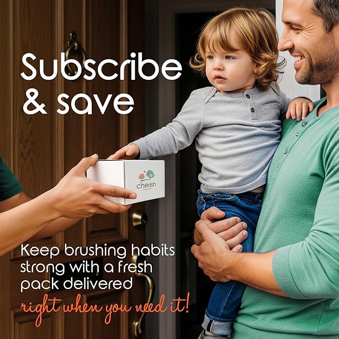 Cherish Baby Care Baby Toothbrush & Toddler Toothbrush Set (0-2 Years) - BPA-Free & Safety-Tested, 2023 Award Winner, Food-Grade Silicone (Purple)