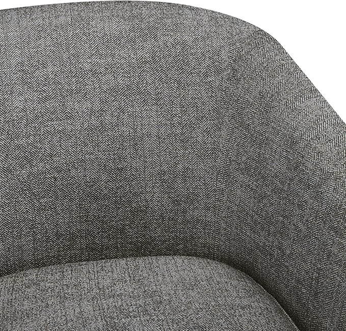 CHITA Swivel Accent Chair, FSC Certified Upholstered Fabric Barrel Chair for Living Room Set of 2, Fully Assembled, Pebble Grey