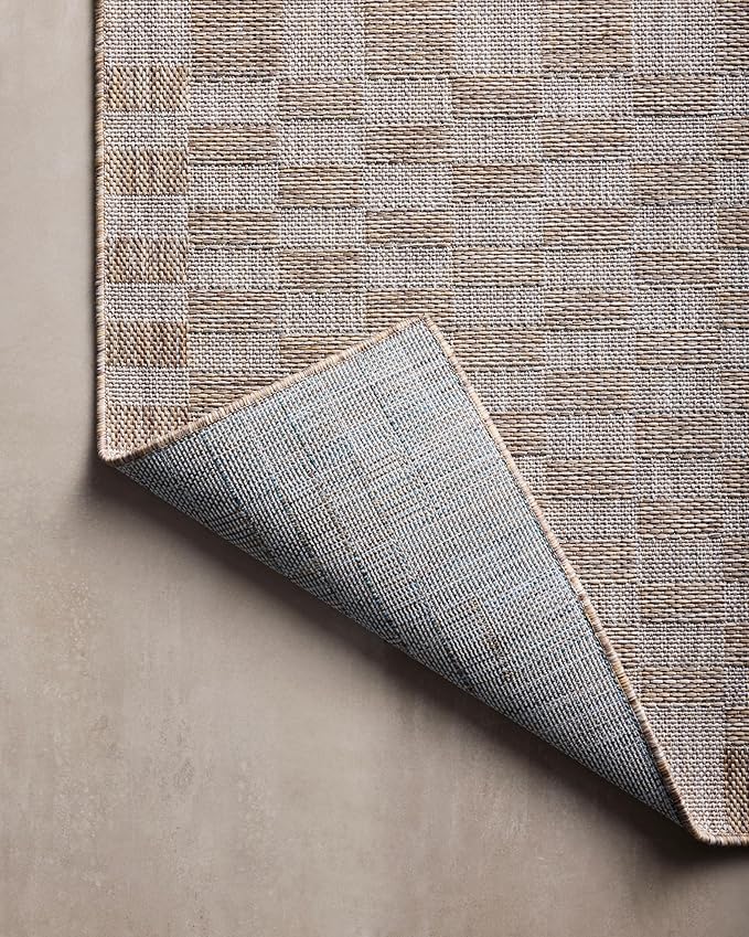 Loloi Amber Lewis Topanga Collection TOP-03 Natural/Dove 3'-11" x 5'-11" Indoor/Outdoor Accent Rug