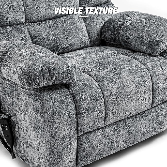 Lazy Boy Recliner Chair with Lumbar Heating , Adjustment Power Lift Recliner Chair for Elderly/Big and Tall Recliners for People Up to 6'2"/350lb Range