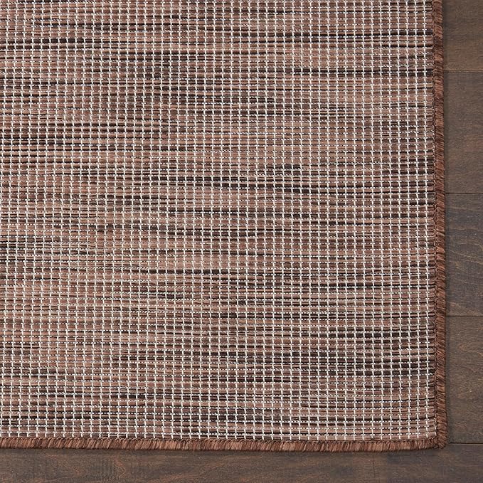 Nourison Positano Indoor-Outdoor Natural 9' x 12' Area Rug, Easy Cleaning, Non Shedding, Bed Room, Living Room, Dining Room, Backyard, Deck, Patio (9x12)