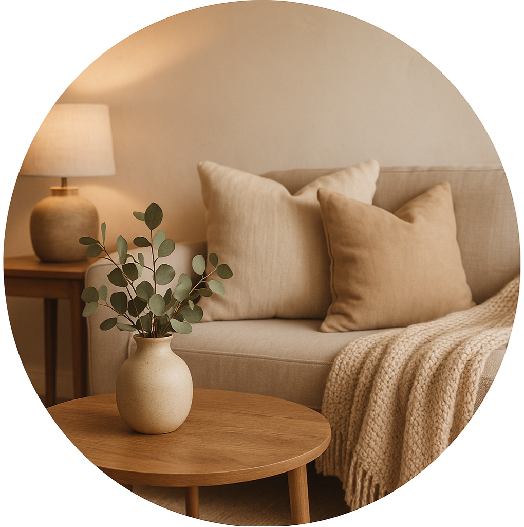 circle photo of home decor, make it a real photo