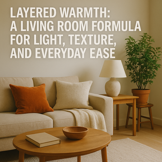 Layered Warmth: A Living Room Formula for Light, Texture, and Everyday Ease