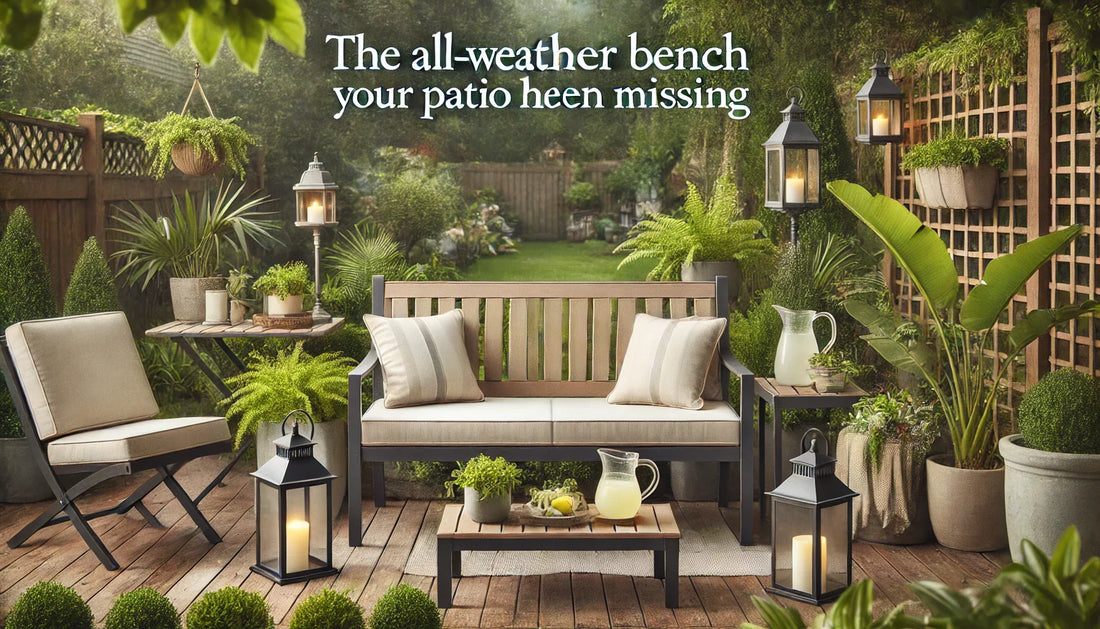 The All-Weather Bench Your Patio Has Been Missing