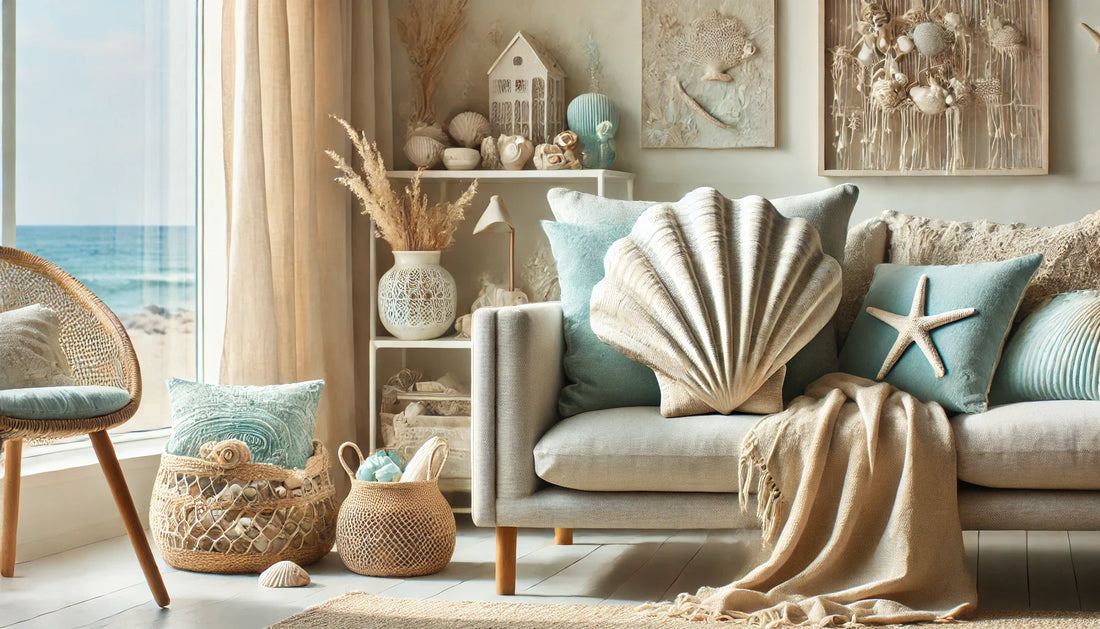The Seashell Throw Pillow That Makes Any Room Feel Like a Calm Coastal Retreat