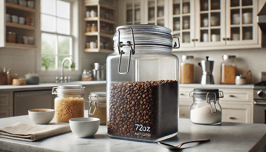 Oggi Clear Canister Airtight 72oz – Clamp Lid & Spoon