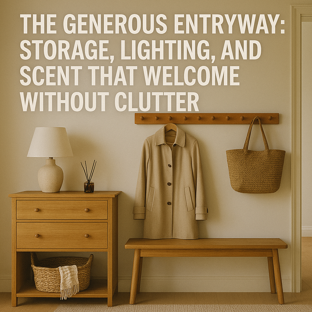The Generous Entryway: Storage, Lighting, and Scent that Welcome Without Clutter
