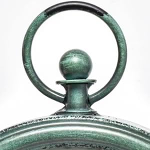 EMAX Home Vintage Green Rustic Retro Table Clock, Silent Non-Ticking, Battery Operated, 10.5"H, 7.28"W, Green Dial, Tabletop, Indoor, Kitchen