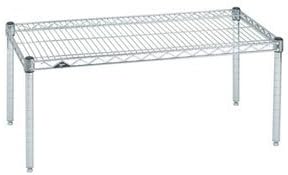 Omega Products Corporation 12" Deep x 42" Wide x 14" High Chrome Stationary Dunnage Rack