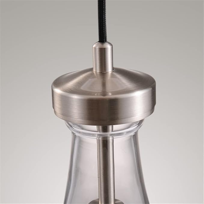 Modern Raindrop Pendant Lights, Kitchen Island Pendant Lights, Nickel Colored Brass Base Dining Room Light Fixture, and Interior Chandelier in The Living Room Hallway, Including The Bulb