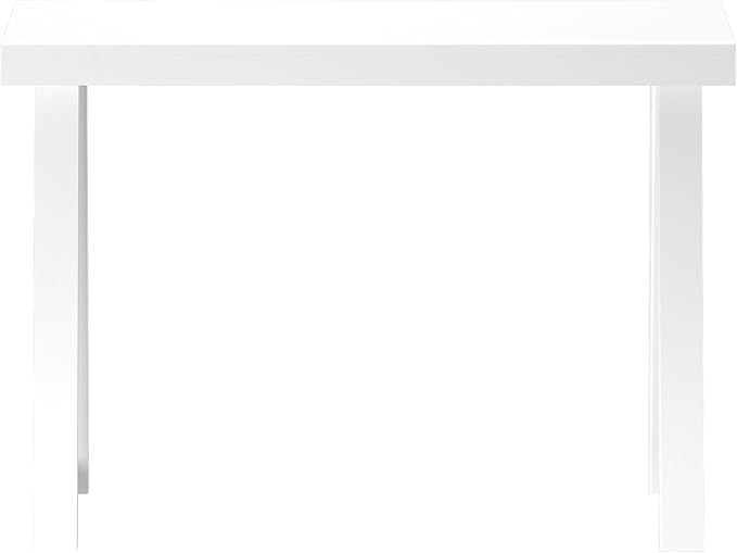 Plank+Beam Solid Wood Console Table, 46.25 Inch, Sofa Table, Narrow Entryway Table for Hallway, Behind The Couch, Living Room, Foyer, Easy Assembly, White