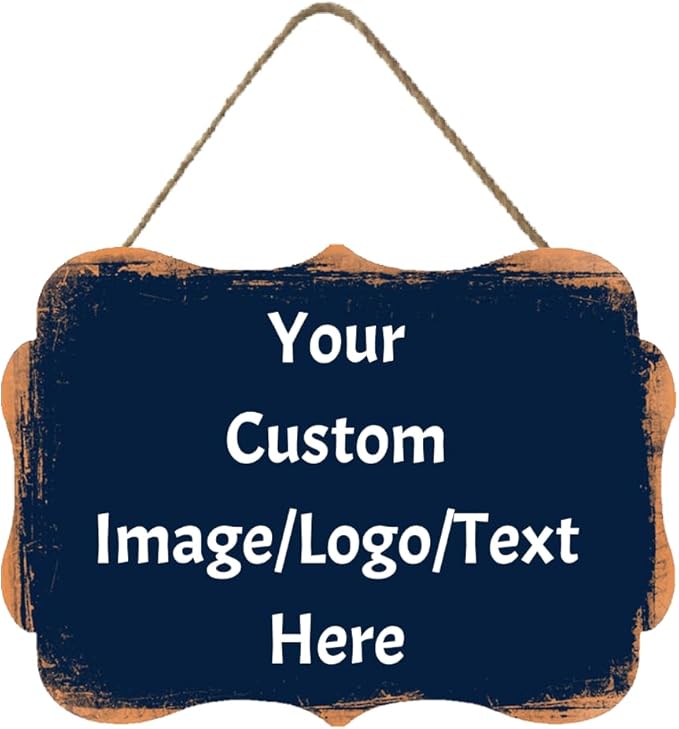 Personalized Custom Wooden Signs with Any Text Name for Home Door Man Cave Bar Family Farmhouse Decorative Home Kitchen Rustic Wall Decor