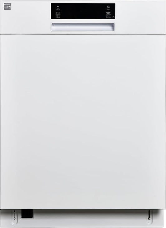 Kenmore 24" Built-in Stainless Steel Tub Dishwasher EasyFlex 3rd, SmartWash, UltraWash Plus, TurboDry, and MoreSpace Adjustable Rack, Energy Star Certified, White