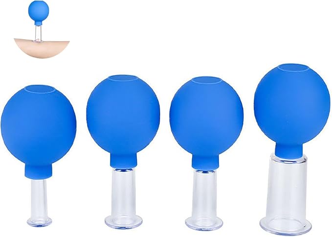 Facial Cupping Therapy Set Plastics, Eye Face Vacuum Massage Anti Cellulite Cup - Silicone, for Beauty Body Cup Lymphatic Fascia Massager