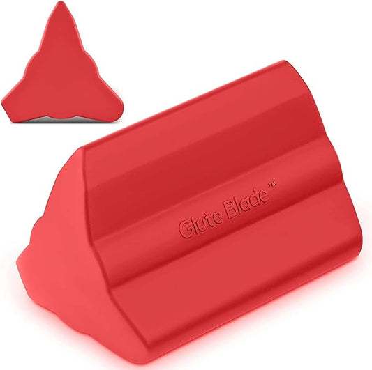 Plus Piriformis Massage Roller with 3 Different Heads for Targeted Trigger Point Pressure, Relieve Pain and Tightness in The Low Back and Sciatica (Larger Size, Hard Density, Red)