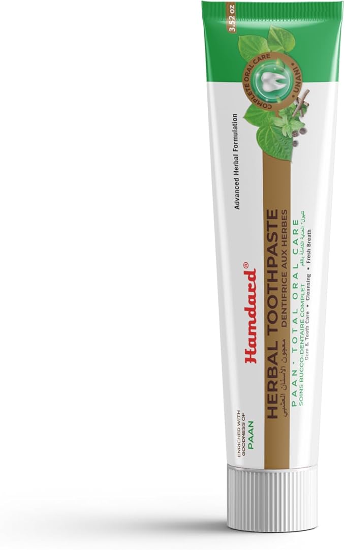 Hamdard Paan Total Oral Care Toothpaste – 100g (Pack of 3) | Herbal Ayurvedic Toothpaste with Paan Flavor | Fluoride-Free | Gum Care, Fresh Breath & Natural Oral Hygiene 100g (Pack of 3)