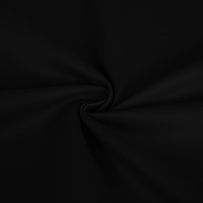 Blackout Curtains 90 Inch Length for Bedroom, Thermal Insulated Blackout Curtains 2 Panels Set, Solid Grommet Privacy Room Darkening Drapes for Living Room Windows(W52 x L90, Black)