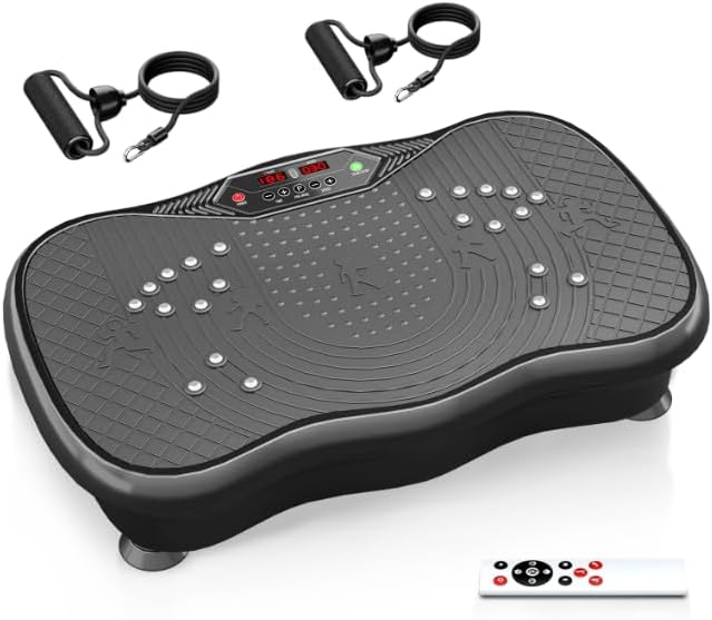 Vibration Plate Exercise Machine,Vibration Plate for Lymphatic Drainage,Whole Body Vibration Platform Portable Home for Weight Loss Muscle Toning & Fitness.