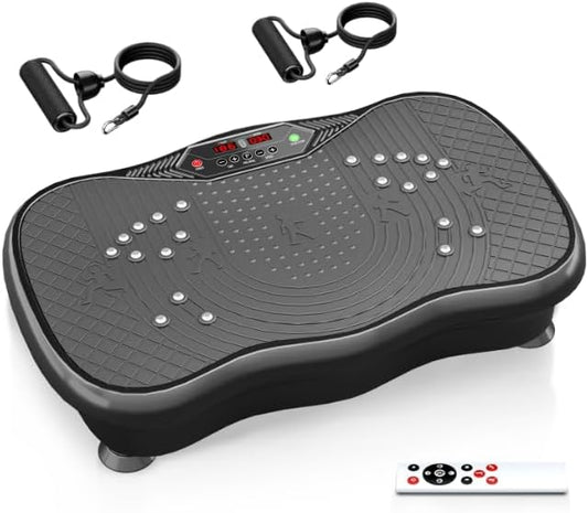 Vibration Plate Exercise Machine,Vibration Plate for Lymphatic Drainage,Whole Body Vibration Platform Portable Home for Weight Loss Muscle Toning & Fitness.