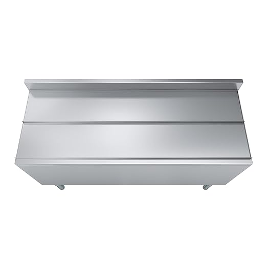 AmGood 18.5 in. x 48 in. Underbar Ice Bin with Sliding Lid | NSF | Stainless Steel Ice Chest with Sliding Lid