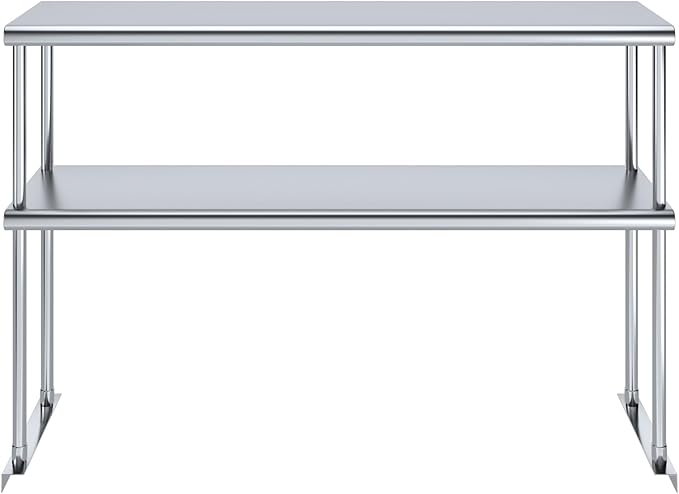 AmGood Double OverShelf Stainless Steel NSF - Many (48" Long x 12" Deep)