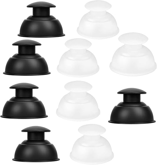 Silicone Cupping Therapy Sets 10pcs,Professional Vacuum Cupping for Myofascial Massage/Joint Pain/Anti Cellulite/Deep Muscle Relief & More(10pcs,Black+White)