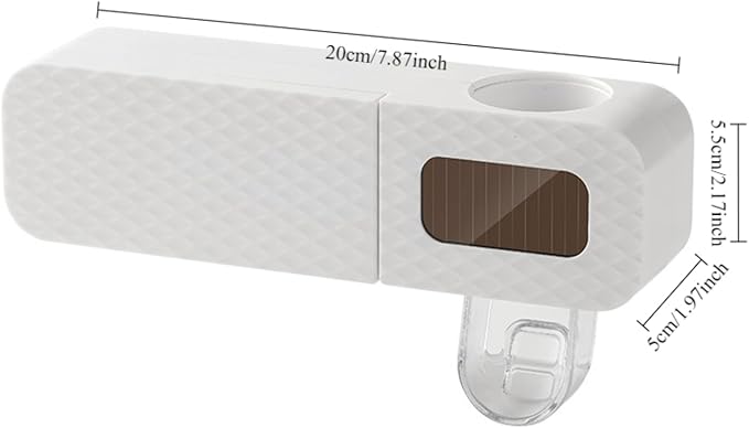 Smart Toothbrush Holder for Bathrooms, Toothbrush Cleaner Wall Mounted, Automatic Toothpaste Dispenser for Equipped with 3 Slots (White)