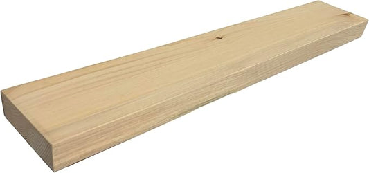 Joel's Antiques 36 Inch Floating Shelves for Wall - 36x6x2 in - Unfinished Wood Shelf Design, Wooden Wall Shelves for Bedroom, Bathroom, Kitchen and Living Room - Display and Store Your Décor at Home