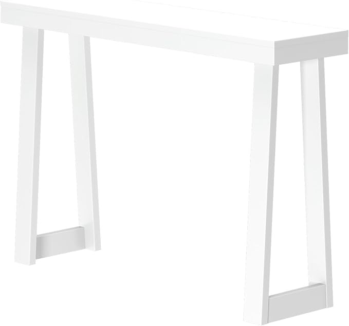 Plank+Beam Solid Wood Console Table, 46.25 Inch, Sofa Table, Narrow Entryway Table for Hallway, Behind The Couch, Living Room, Foyer, Easy Assembly, White