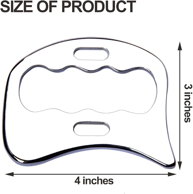 FeelFree Sport Stainless Steel Gua Sha Scraping Massage Tool-Muscle Scraper - Soft Tissue Mobilization,Physical Therapy for Back, Legs, Arms…