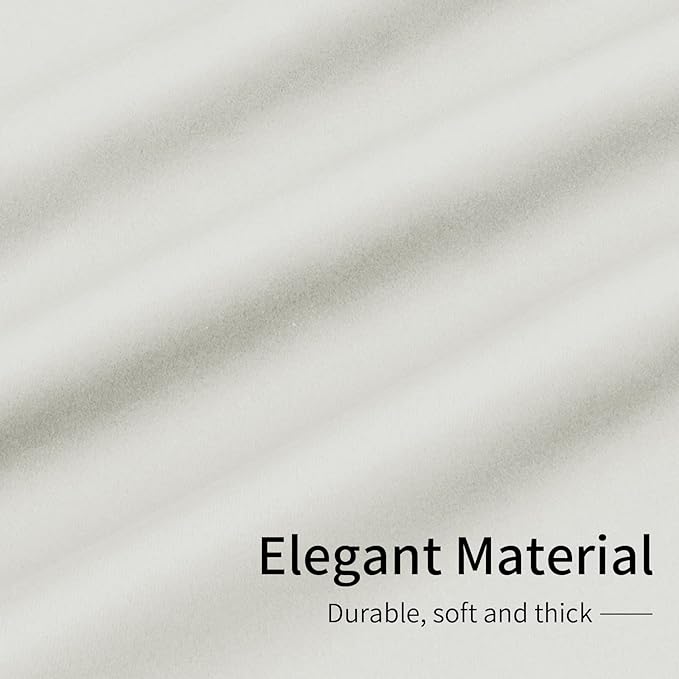 Easy-Going Blackout Curtains for Bedroom, Solid Thermal Insulated Grommet and Noise Reduction Window Drapes, Room Darkening Curtains for Living Room, 2 Panels (34x72 in, Ivory)