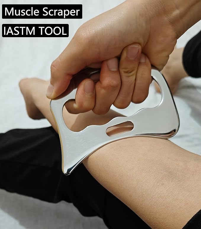 Muscle Scraper Stainless Steel IASTM Massage Tools Set,Gua Sha Scraping Tools for Physical Therapy(3pcs)