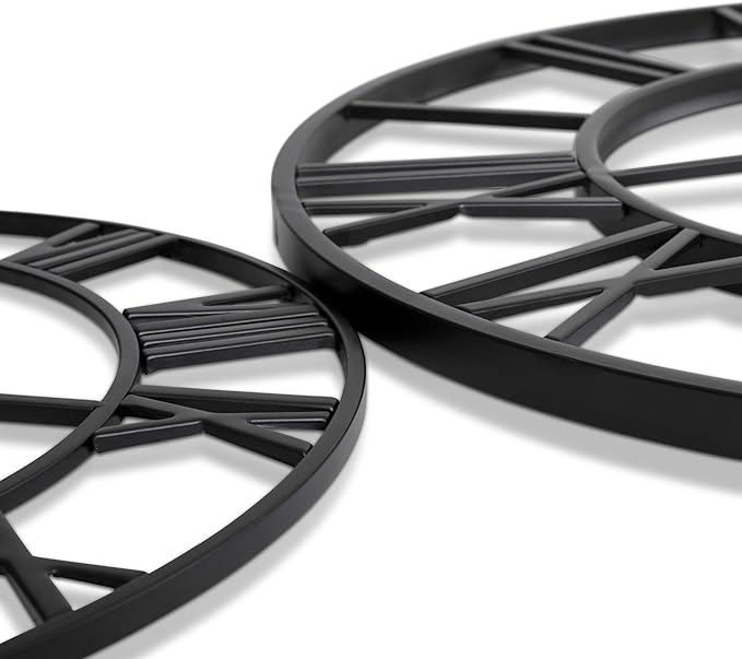 CLXEAST 30 Inch Large Wall Clock Modern, Oversized Roman Numeral Decorative Black Metal Wall Clock for Living Room Decor,House Warming Gifts New Home