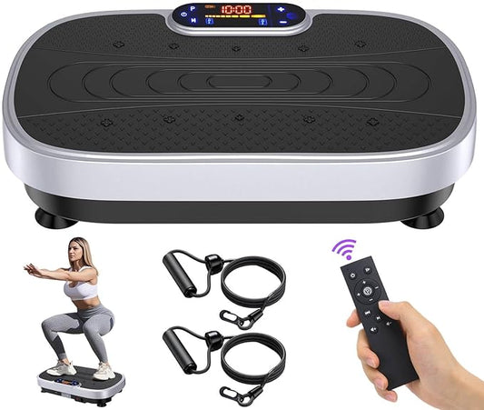 Vibration Plate Exercise Machine, Vibrating Plate Machine with Bluetooth for Lymphatic Drainage, Vibration Platform for Women Men Full Body Weight Loss