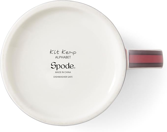 Spode Kit Kemp 12oz Mug, S Initial - Fine China Coffee Cup with Floral Alphabet Design, Custom Letter Mug for Unique Gift Giving - Personalized Kitchen Drinkware, Dishwasher Safe & Stylish