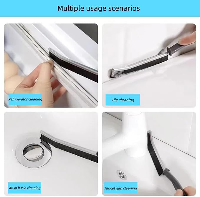 Crevice Cleaning Brush, Multifunctional Cleaning Brush Tool, Bathroom Gap Brush,Grout Brush, Cleaning Tools for Toilet, Bathrooms, Kitchens, Bathtub, Faucets, Sink, Windows，12pcs