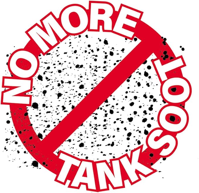 The Tank Caddy is a carrier that hangs inside your toilet tank, while trapping the soot that remains as blue and bleach tablets dissolve.