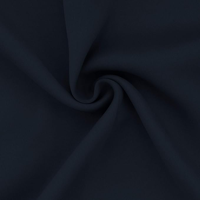 Easy-Going Blackout Curtains for Bedroom, Solid Thermal Insulated Grommet and Noise Reduction Window Drapes, Room Darkening Curtains for Living Room, 2 Panels (52x46 in,Navy)