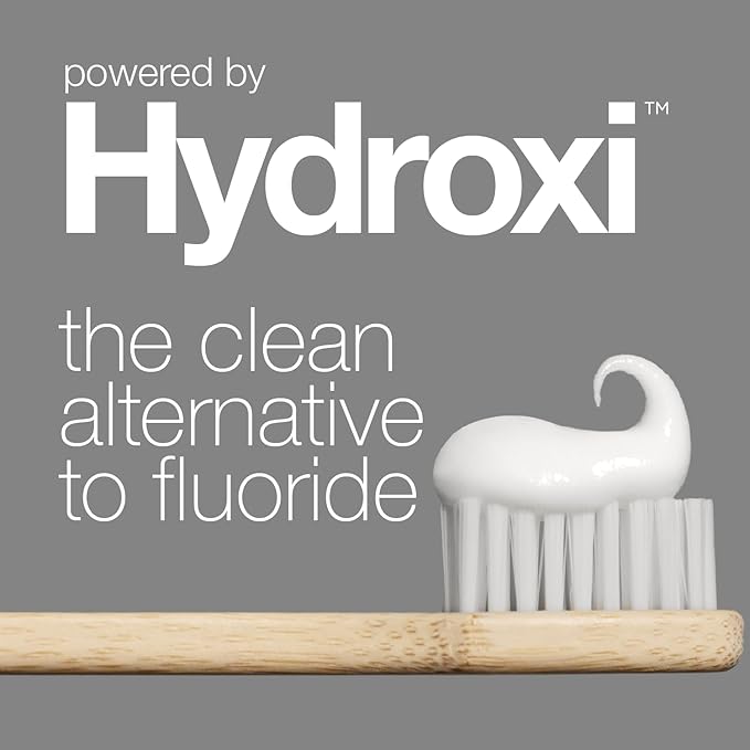 Davids Hydroxi™ Fluoride Free Nano Hydroxyapatite Toothpaste for Remineralizing Enamel & Sensitive Relief, Whitening, Antiplaque, SLS Free, Natural Peppermint, 4oz, Made in USA (3 Pack)