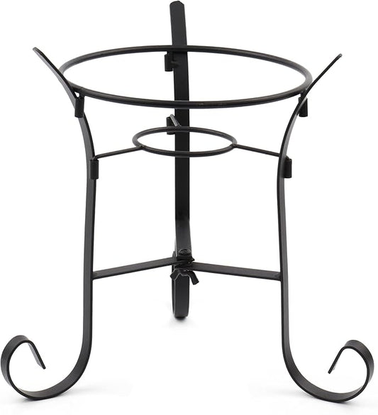 VOREEN 10" Gazing Ball Stand, Metal Gazing Globe Stand for 8-12 Inch Garden Gazing Globe, Outdoor Décor Garden Yard Accessories, Black