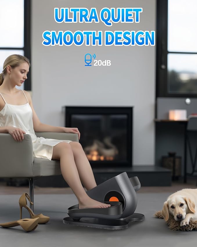 Under Desk Elliptical Machine, Electric Ellipse Leg Exerciser as Seen on Tv for Seniors with 10 Adjustable,Pedal Exerciser,Exercise Equipment for Home