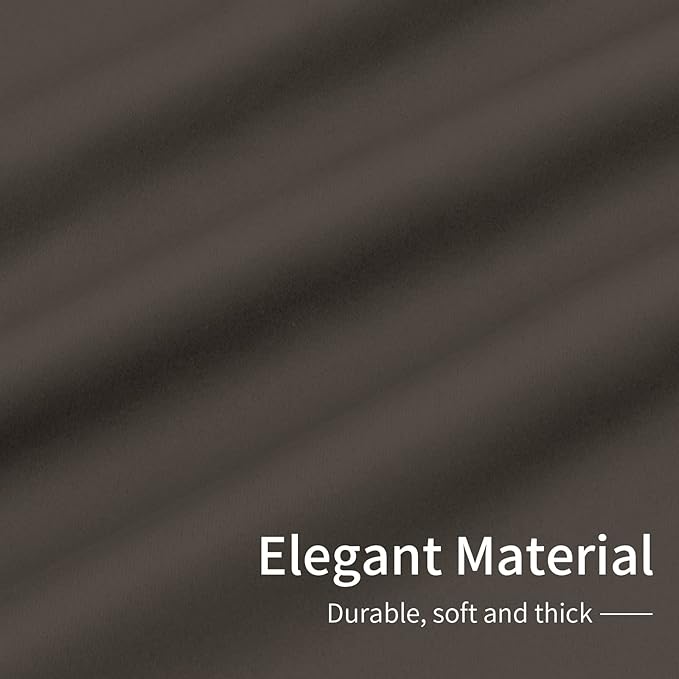 Easy-Going Blackout Curtains for Bedroom, Solid Thermal Insulated Grommet and Noise Reduction Window Drapes, Room Darkening Curtains for Living Room, 2 Panels (42x54 in, Taupe)