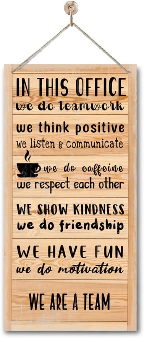 We Are A Team Motivational Quote Sign, In Office quote, Hanging wooden Sign, Gift for Leader Inspiring H1