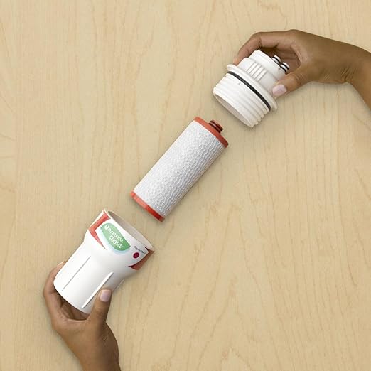 Aquasana Replacement Filter Cartridges for 2-Stage Under Sink Water Filtration System - Filters 99% Of Chlorine - 2 Count - AQ-5200R, Red and Yellow