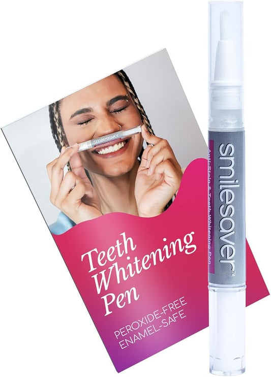 Smilesaver Peroxide-Free Teeth Whitening Pen – Long-Lasting, Gentle Formula for Sensitive Teeth – Portable Stain Remover Pen for a Radiant Smile – Easy-to-Use Oral Care Product for Brighter Enamel